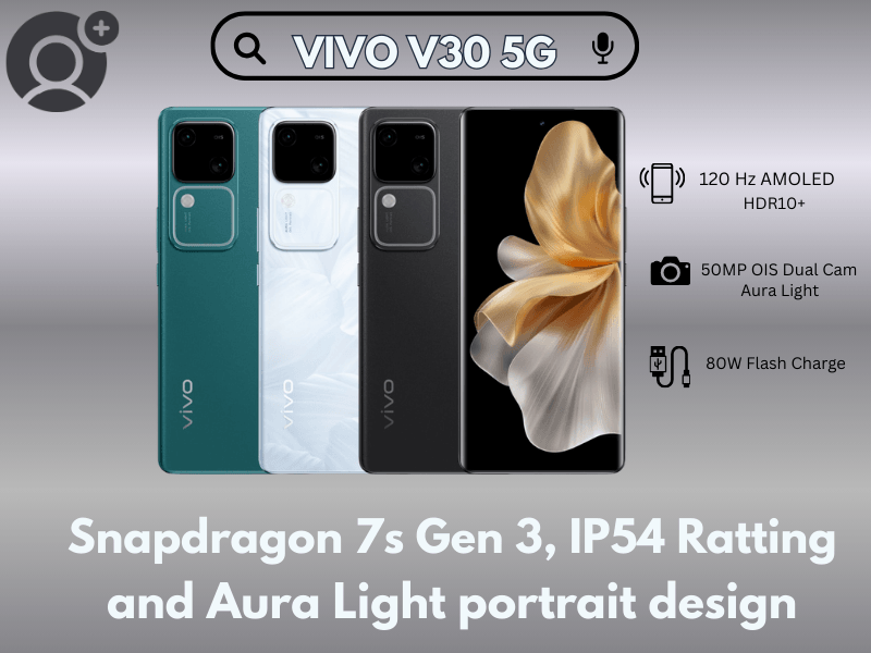 Vivo V30 5G with dual 50MP cameras and Aura Light – Best creator smartphone under 30000 in India 2025